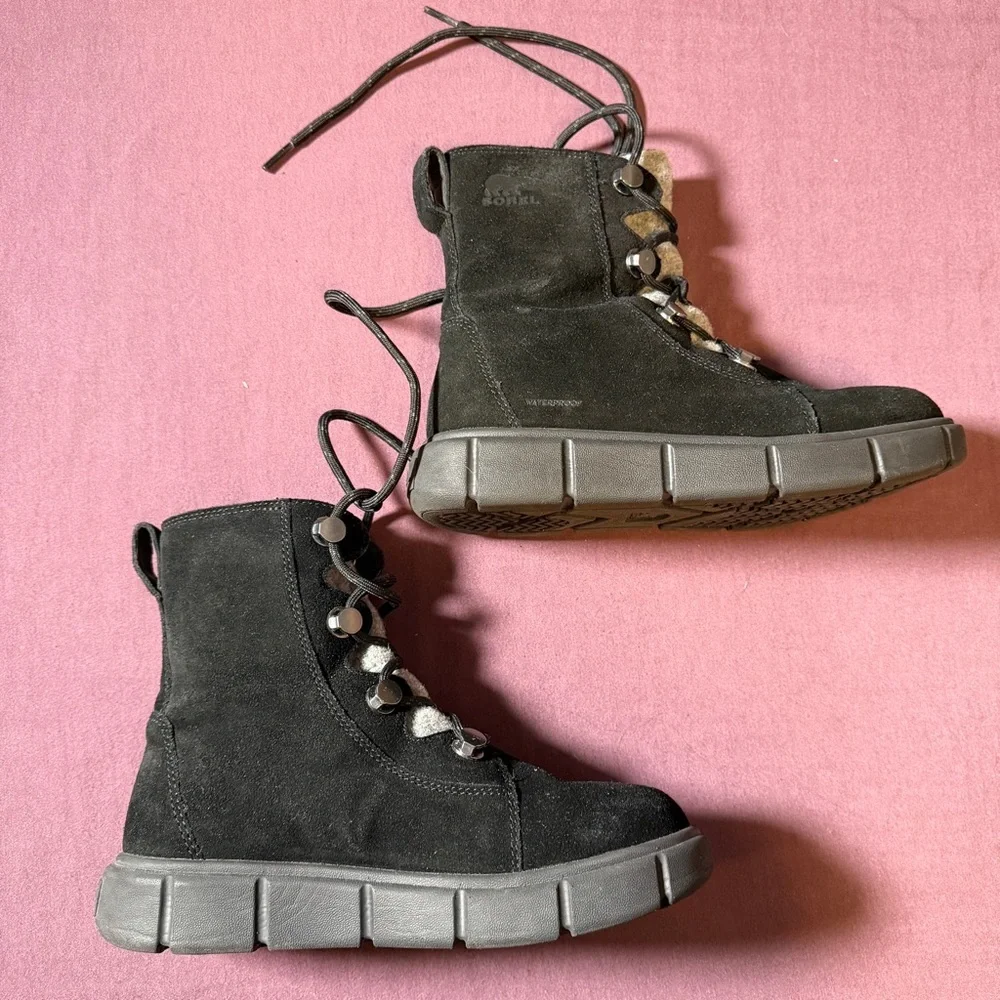 SOREL EXPLORER III Joan Women's Waterproof Boot in Black - Size 6.5